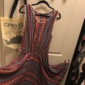 NWOT boho dress, handkerchief hem!